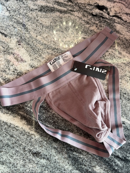 C-In2 Other - C-IN2 Men’s Scrimmage Brief Jockstrap in Mauve with Striped Waistband NWT!